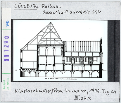 Vorschaubild Lüneburg: Rathaus, Querschnitt durch die Säle 